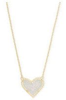 KENDRA SCOTT ARI HEART SHORT PENDANT ~ Gold
