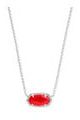 KENDRA SCOTT ELISA SHORT PENDANT NECKLACE, RHODIUM