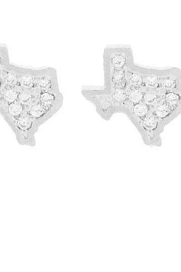 TINY TX CZ EARRING E5425