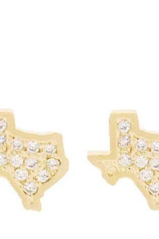 TINY TX CZ EARRING E5425
