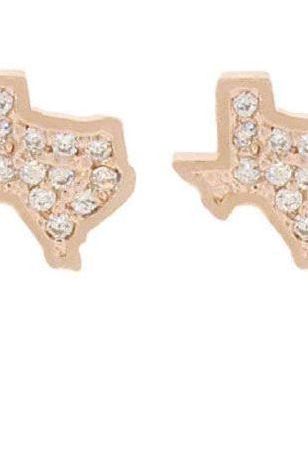 TINY TX CZ EARRING E5425