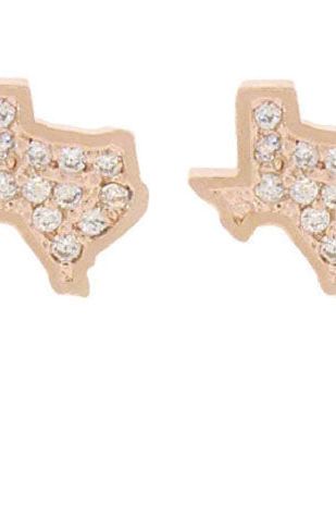TINY TX CZ EARRING E5425