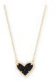 KENDRA SCOTT ARI HEART SHORT PENDANT ~ Gold