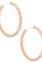 KENDRA SCOTT MAGGIE 2.5' HOOP EARRINGS ~ Rosegold