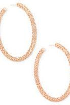 KENDRA SCOTT MAGGIE 2.5' HOOP EARRINGS ~ Rosegold