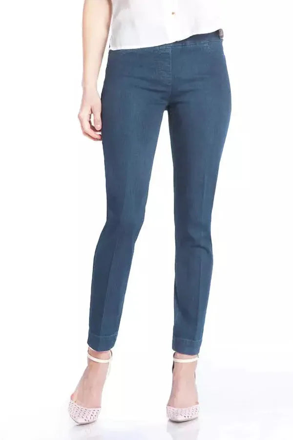 SLIM-SATION PANT by MULTIPLES, Pull-On Ankle w/Pockets in DENIM 2623