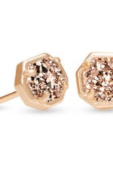 X KENDRA SCOTT NOLA STUD EARRINGS in ROSEGOLD