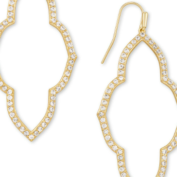 KENDRA SCOTT ABBIE OPEN FRAME EARRINGS ~ 2 COLORS, 2 SIZES