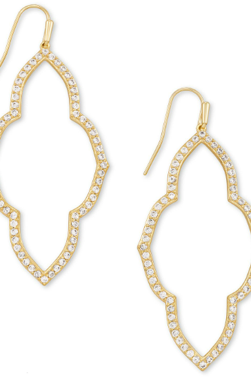 KENDRA SCOTT ABBIE OPEN FRAME EARRINGS ~ 2 COLORS, 2 SIZES