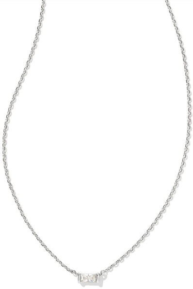 KENDRA SCOTT JULIETTE PENDANT NECKLACE GOLD WHITE CRYSTAL or RHODIUM