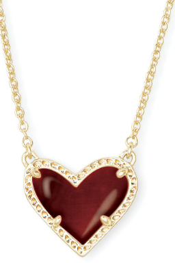 KENDRA SCOTT ARI HEART SHORT PENDANT ~ Gold