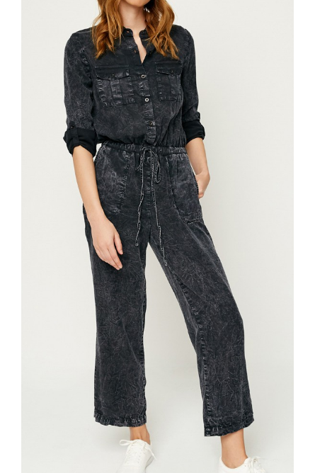 RENEE PANT ROMPER in CHARCOAL 1163