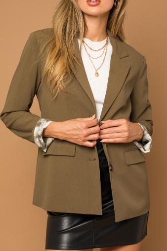 ARMANDA BLAZER in OLIVE