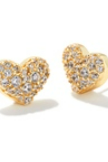 KENDRA SCOTT ARI PAVE CRYSTAL HEART EARRINGS / NECKLACE
