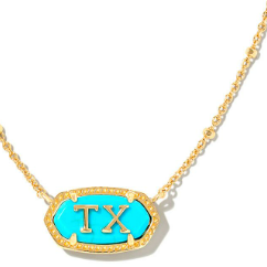 KENDRA SCOTT ELISA NECKLACE TEXAS GOLD TURQUOISE MAGNESITE