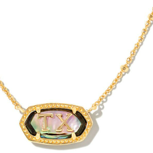 X KENDRA SCOTT ELISA NECKLACE TEXAS GOLD ABALONE SHELL