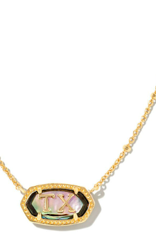 KENDRA SCOTT ELISA TEXAS NECKLACE GOLD ABALONE SHELL