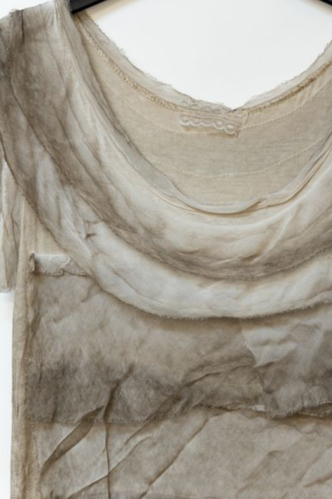 MADE IN ITALY LONG SILK RUFFLE DRESS 2031