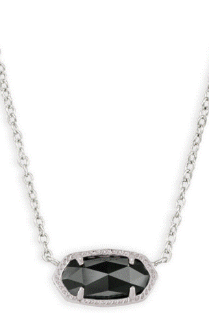 KENDRA SCOTT ELISA SHORT PENDANT NECKLACE, RHODIUM