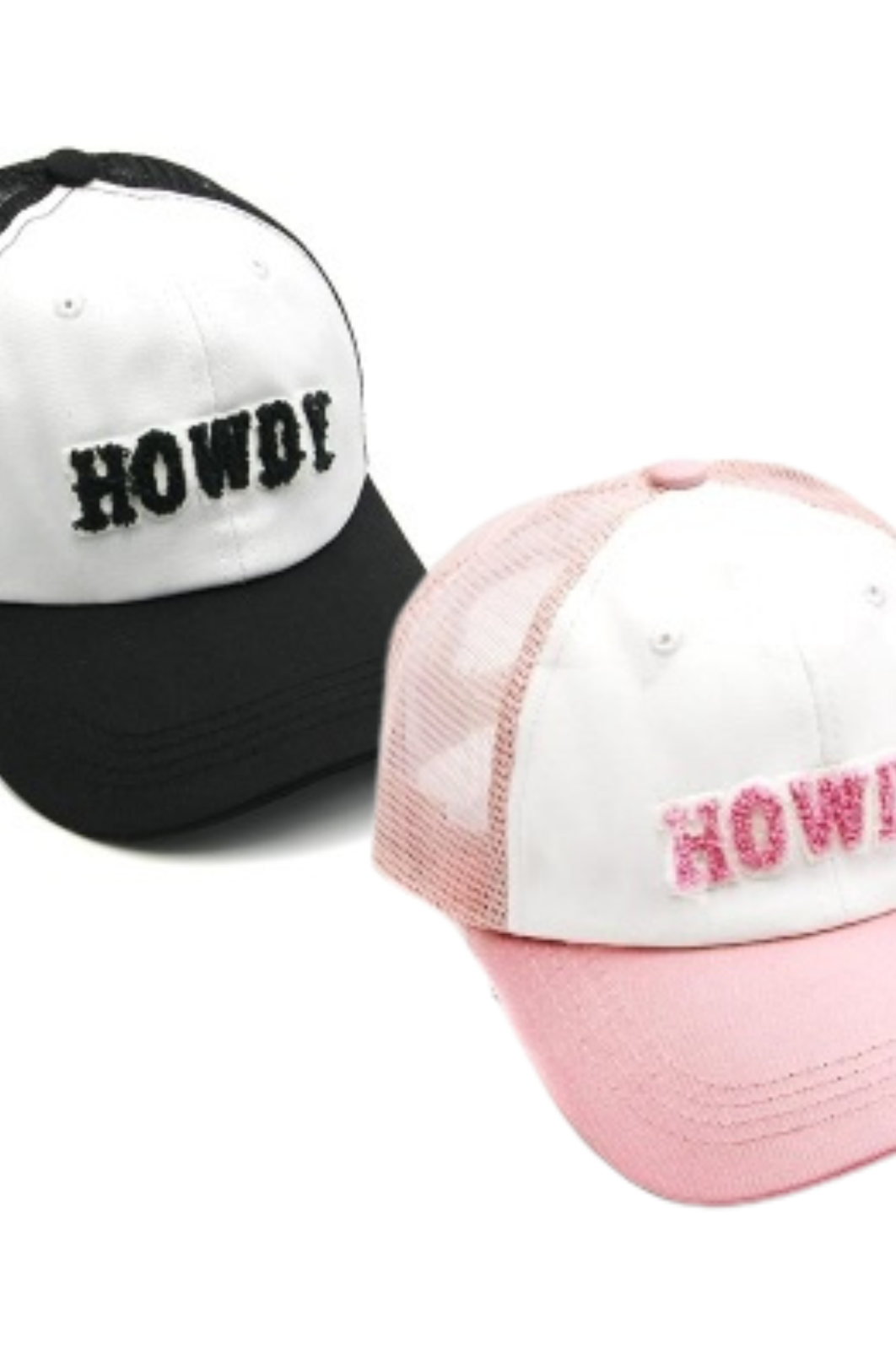 HOWDY CAPS ~ BLACK OR PINK