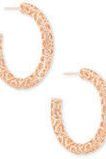 KENDRA SCOTT MAGGIE 1.5' HOOP EARRINGS ~ Rosegold