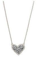 KENDRA SCOTT ARI HEART SHORT PENDANT ~ RHODIUM