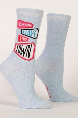 X B01 SOCKS 542 DAMN I LIVE THIS TOWN