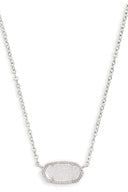 KENDRA SCOTT ELISA SHORT PENDANT NECKLACE, RHODIUM