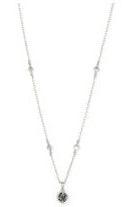 KENDRA SCOTT NOLA SHORT PENDANT NECKLACE ~ RHODIUM PLAT DRUSY