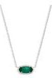 KENDRA SCOTT ELISA SHORT PENDANT NECKLACE, RHODIUM