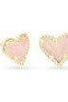 KENDRA SCOTT ARI HEART STUD EARRINGS ~ Gold