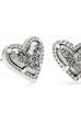 KENDRA SCOTT ARI HEART STUD EARRINGS ~ Silver with stone