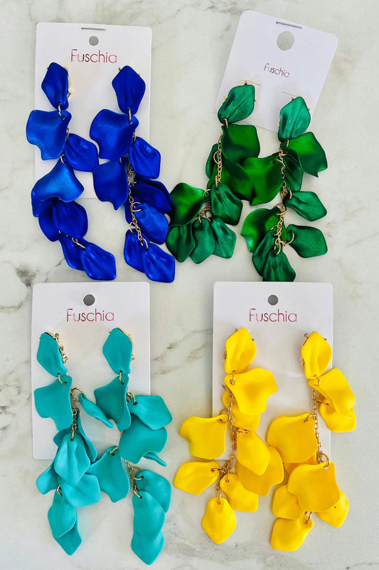 FALLING PETALS EARRINGS in 9 COLORS