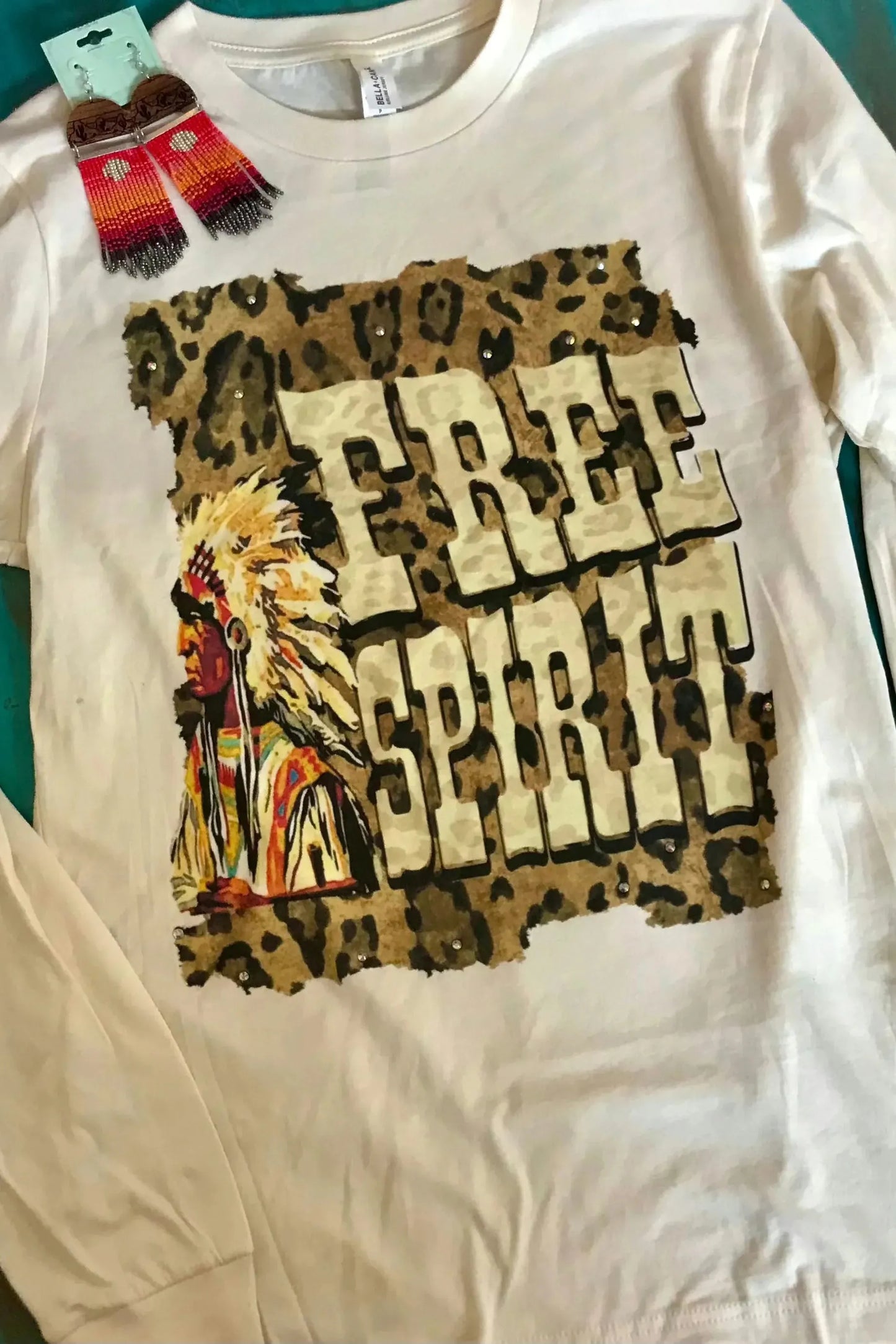 JC FREE SPIRIT LONG SLEEVE TEE W/BLING