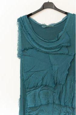 MADE IN ITALY SILK RUFFLE DRESS, SHORT ~ 14 COLORS 8900