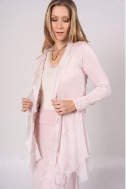 MADE IN ITALY SILK LONG RUFFLE JACKET 2711