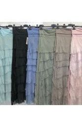 MADE IN ITALY Silk Ruffle Skirt 2272