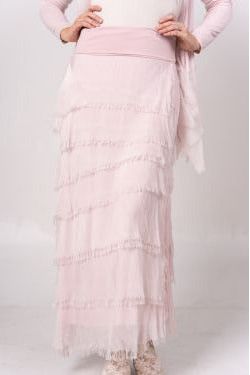 MADE IN ITALY Silk Ruffle Skirt 2272