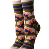 Colorful patterned socks on a white background
