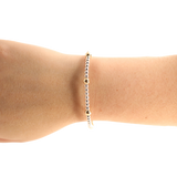 Olive Bracelet in Silver with Gold: Standard 6.75 inch
