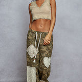 *POL CAMILA TERRY CAMO PANT P50A