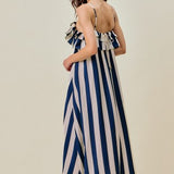 ELLA STRIPED DRESS in NAVY 7694