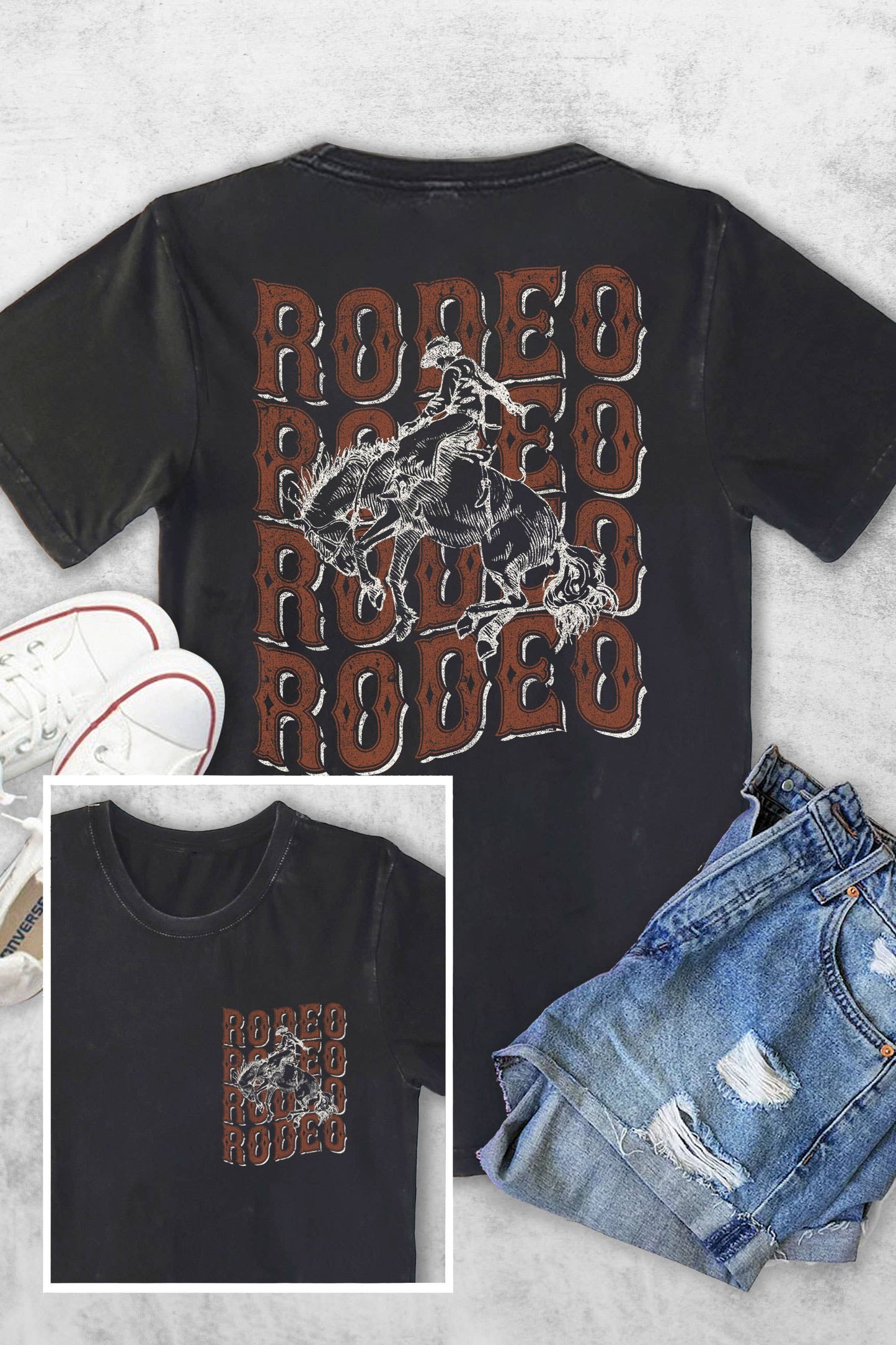 RODEO COWBOY TEE: MUSTARD