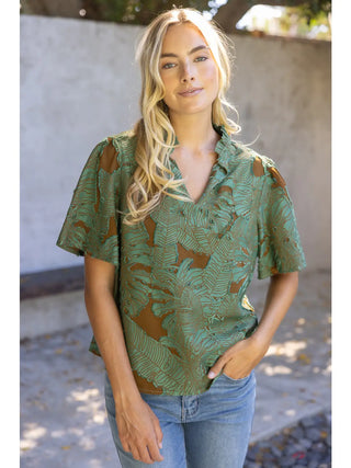 ELLE GREEN TOP 37219
