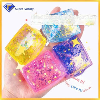 Slow Rebound Stress Relief Cube Toy For Adults And Kids: Tofu Aurora Malt Sugar 1
