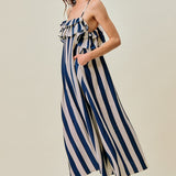 ELLA STRIPED DRESS in NAVY 7694