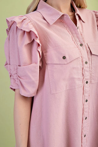 RESSA DRESS 1246 MAUVE
