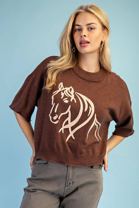 HORSE TOP 1328 BROWN