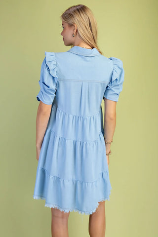 KAIA DRESS 1448 LT BLUE