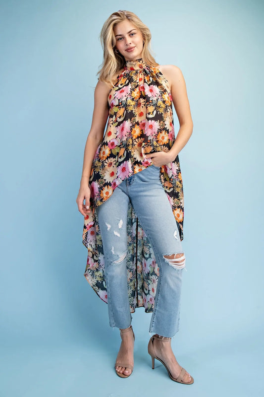 BLACK HALTER TOP 1128